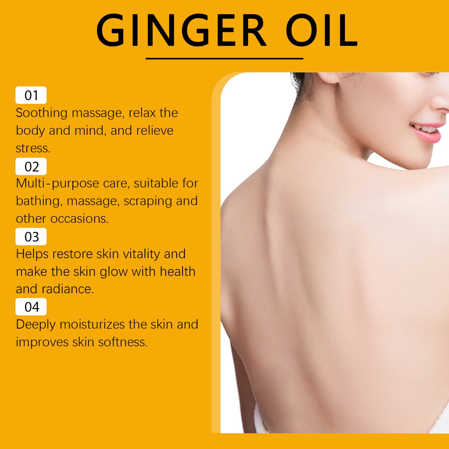 Huile Massage Gingembre - Raffermissant Anti-Âge Naturel 50ml