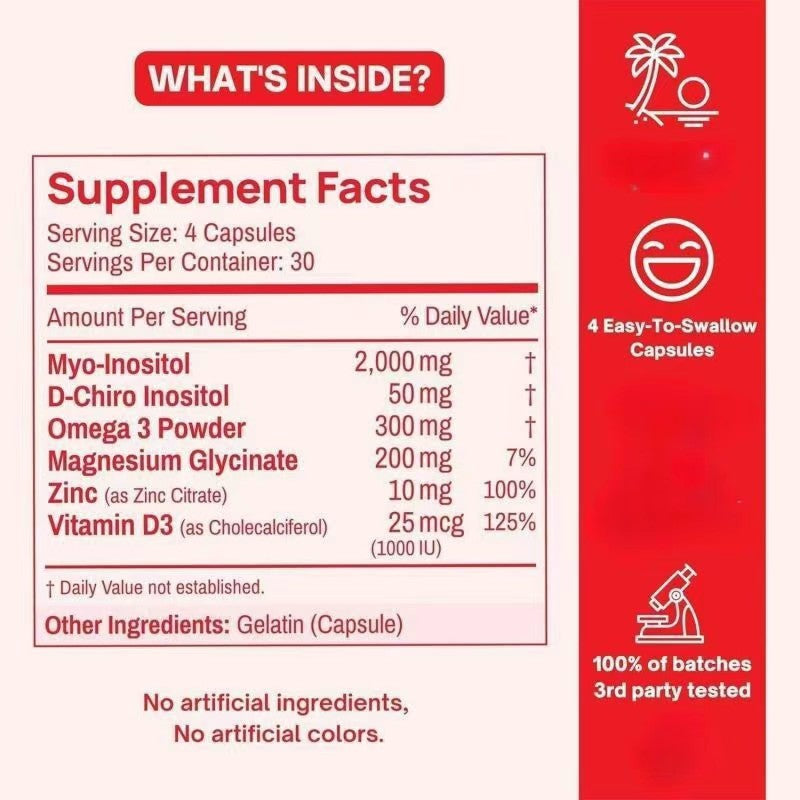Complexe D-Shiro Inositol – Équilibre hormonal féminin 60 capsules