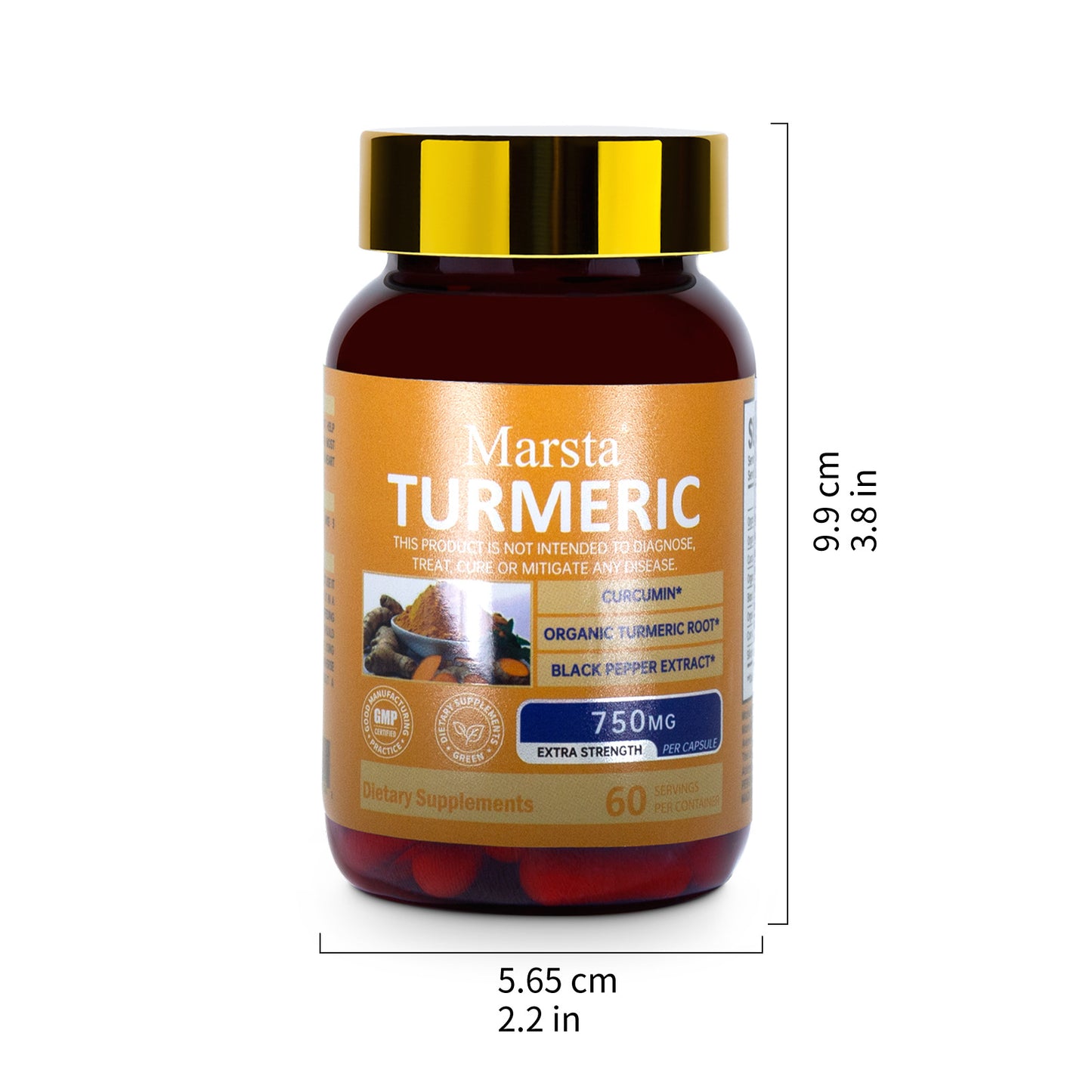 Capsules d'Extrait de Curcumine - Composition Détaillée