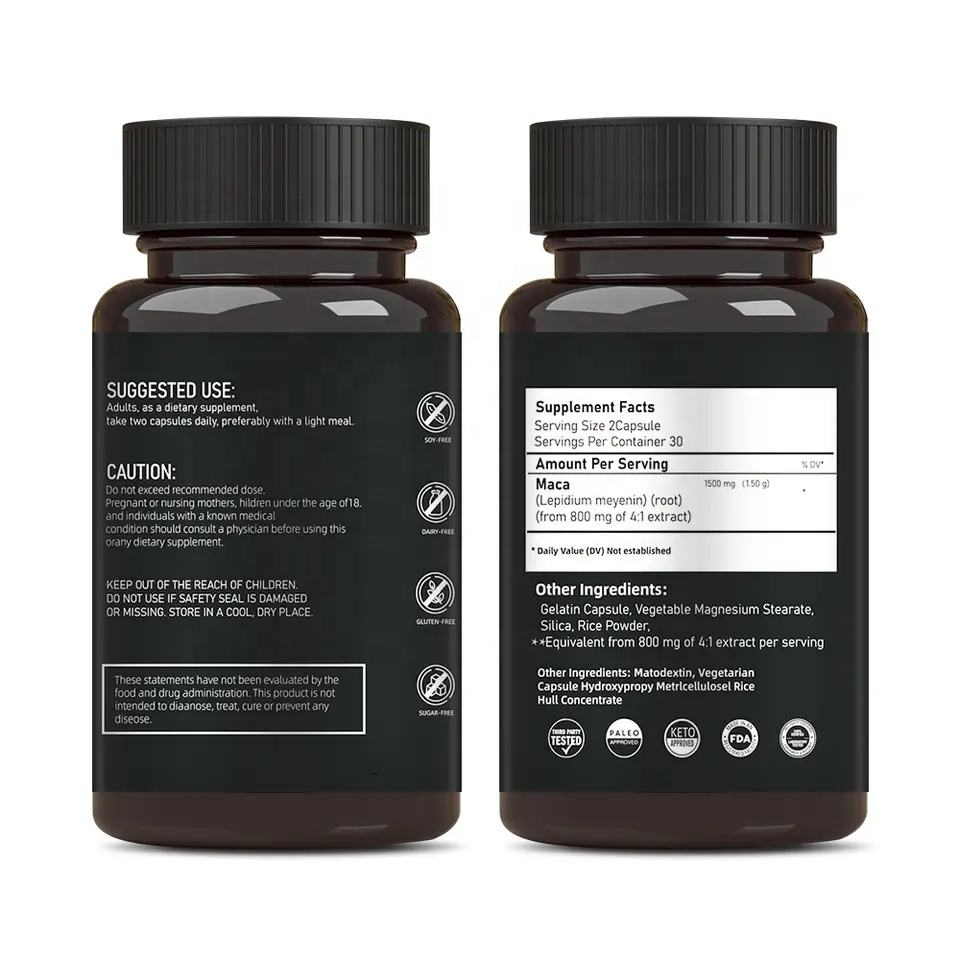 Capsules Maca Péruvienne - Énergie Vitalité Naturelle 60 Capsules