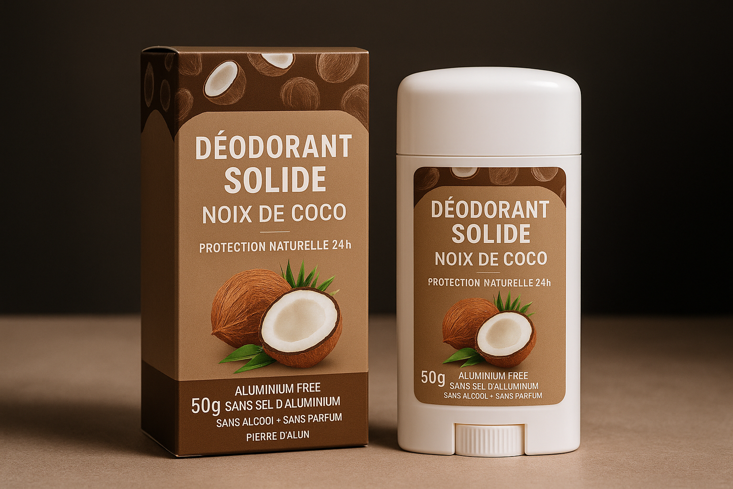 Déodorant Solide Noix de Coco - Nouvelle version premium