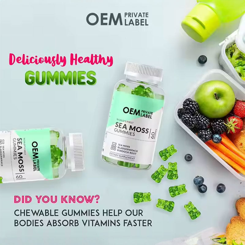 Gummies Algues Irlandaises - Superaliment Marin Pomme Verte 60 pièces