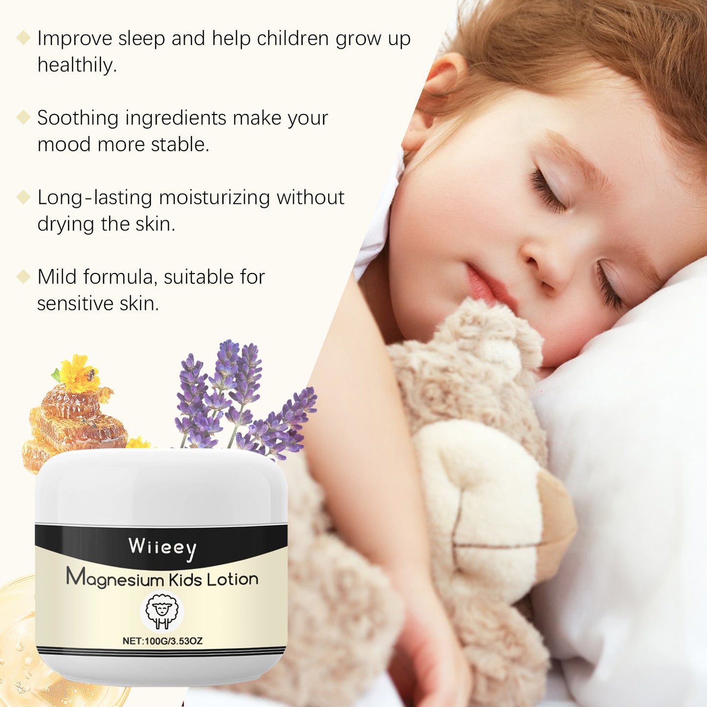 Crème Magnésium Enfants - Sommeil Naturel & Peau Douce 100ml