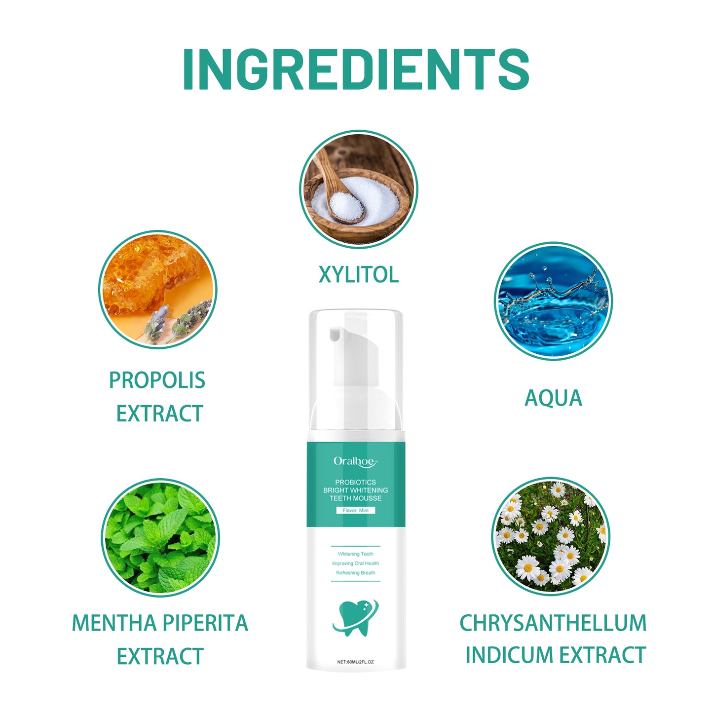 Mousse Dentaire Blanchissante Probiotiques - Innovation Sourire 60ml