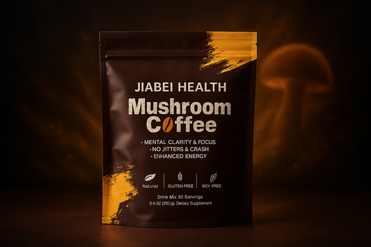 Café Noir aux Champignons Adaptogènes - Arrière-plan Premium